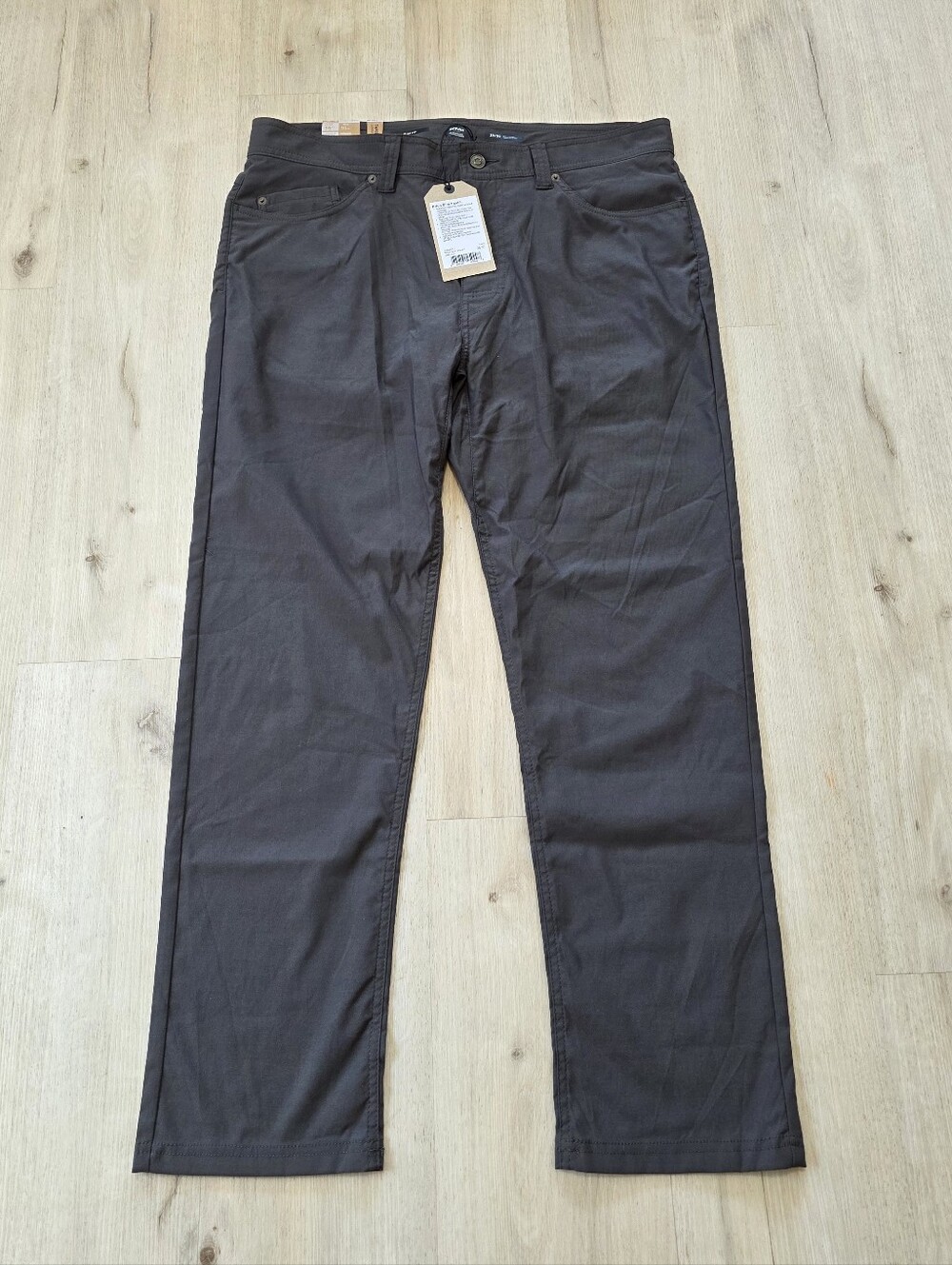 Prana Brion Slim Pant II Men's Size 30/36 Dark Iron
